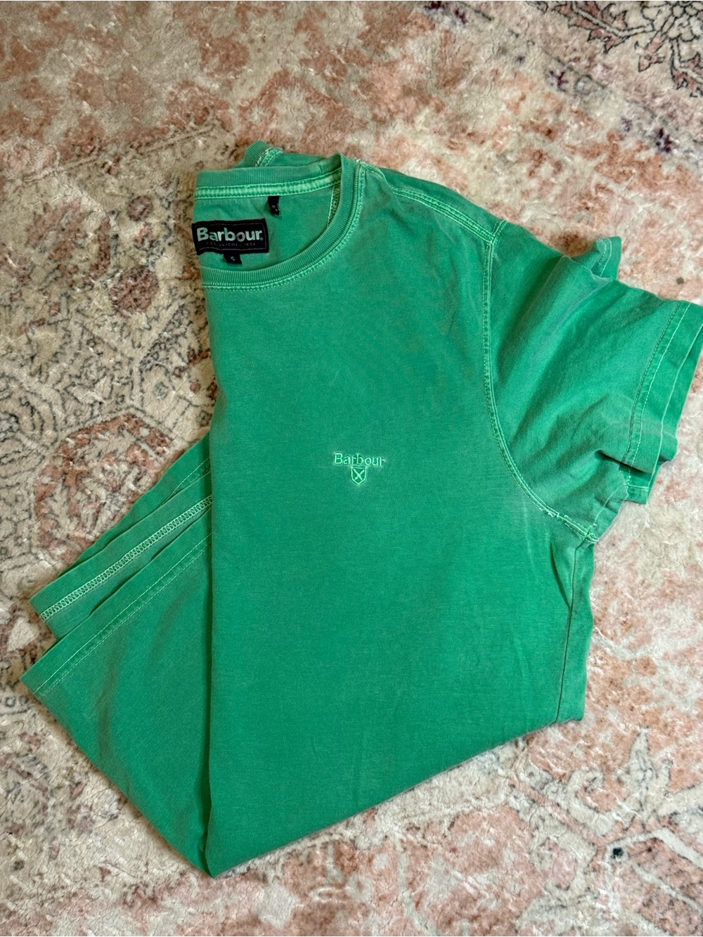 Barbour Men’s Bright Green Short-Sleeve Logo Tee